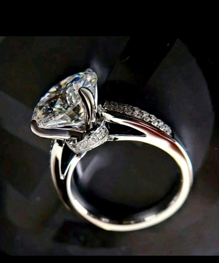 Silver-Plated Copper White/Colorless Round Cut And Inlay CZ Ring Size 6