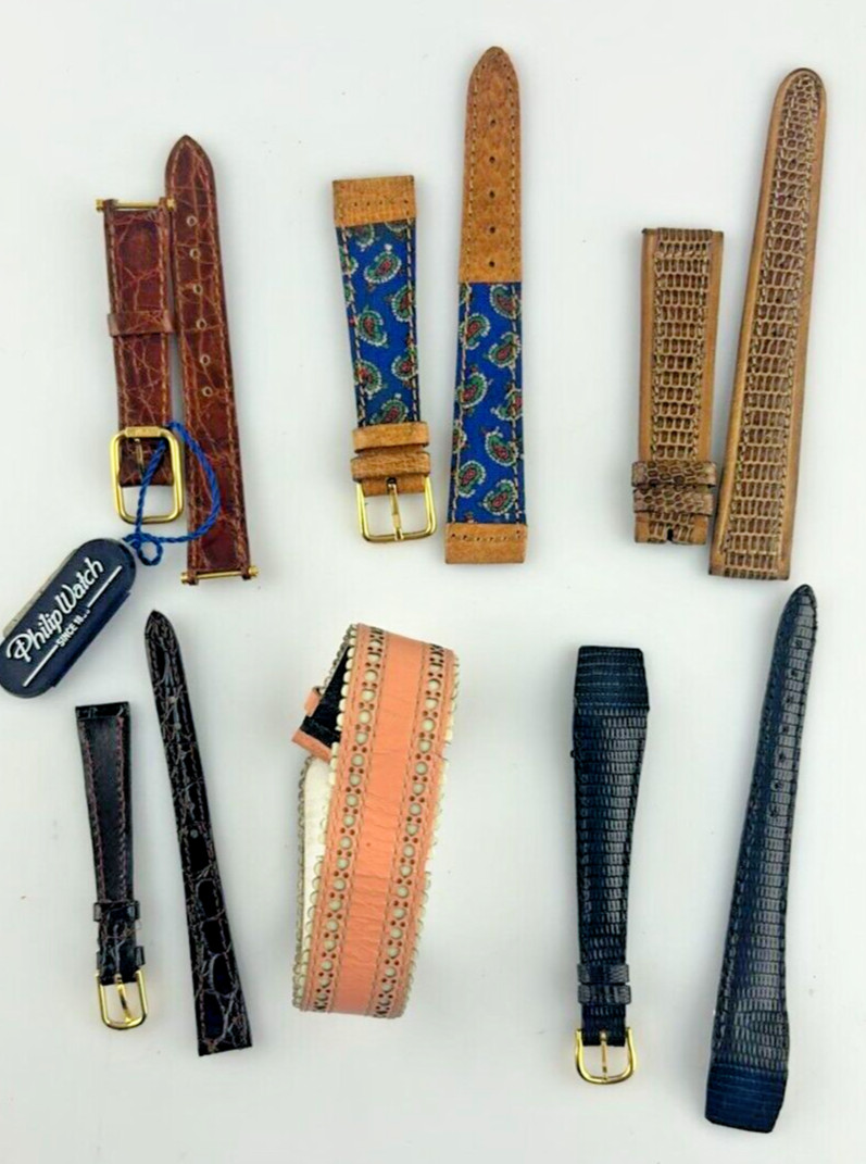 Stock 6 Watch Straps Leather Unisex Various Sizes New Read Description