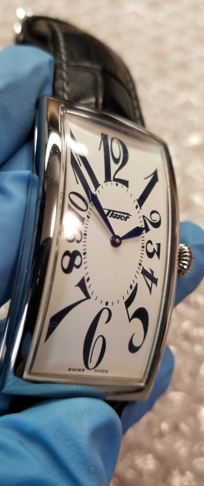 Tissot Heritage Banana Watch Z181 Silver Rectangle Quartz 27mm Men’s Watch JAPAN