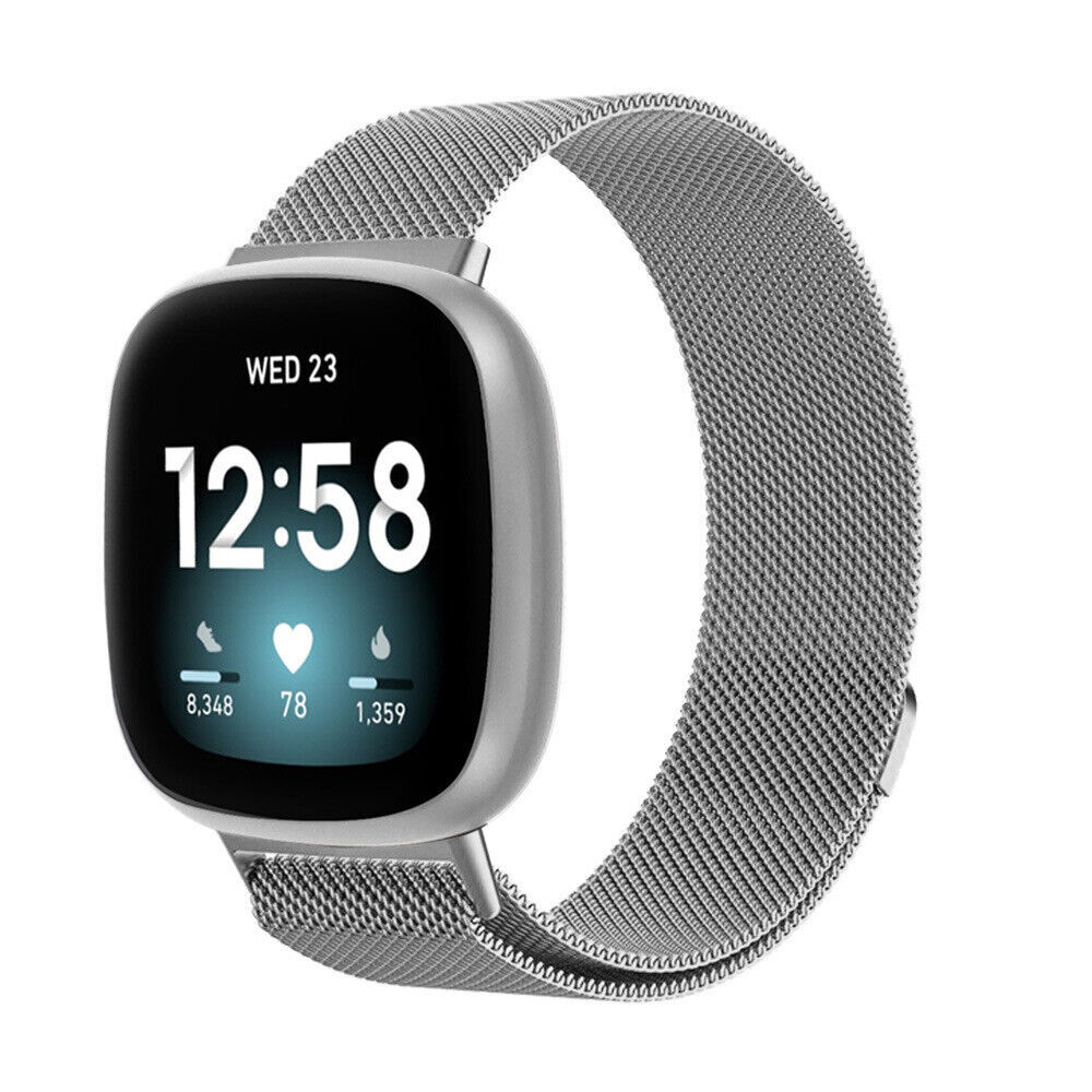 For Fitbit Versa 3 4 Sense 2 Watch Band Milanese Stainless Steel Wrist Strap
