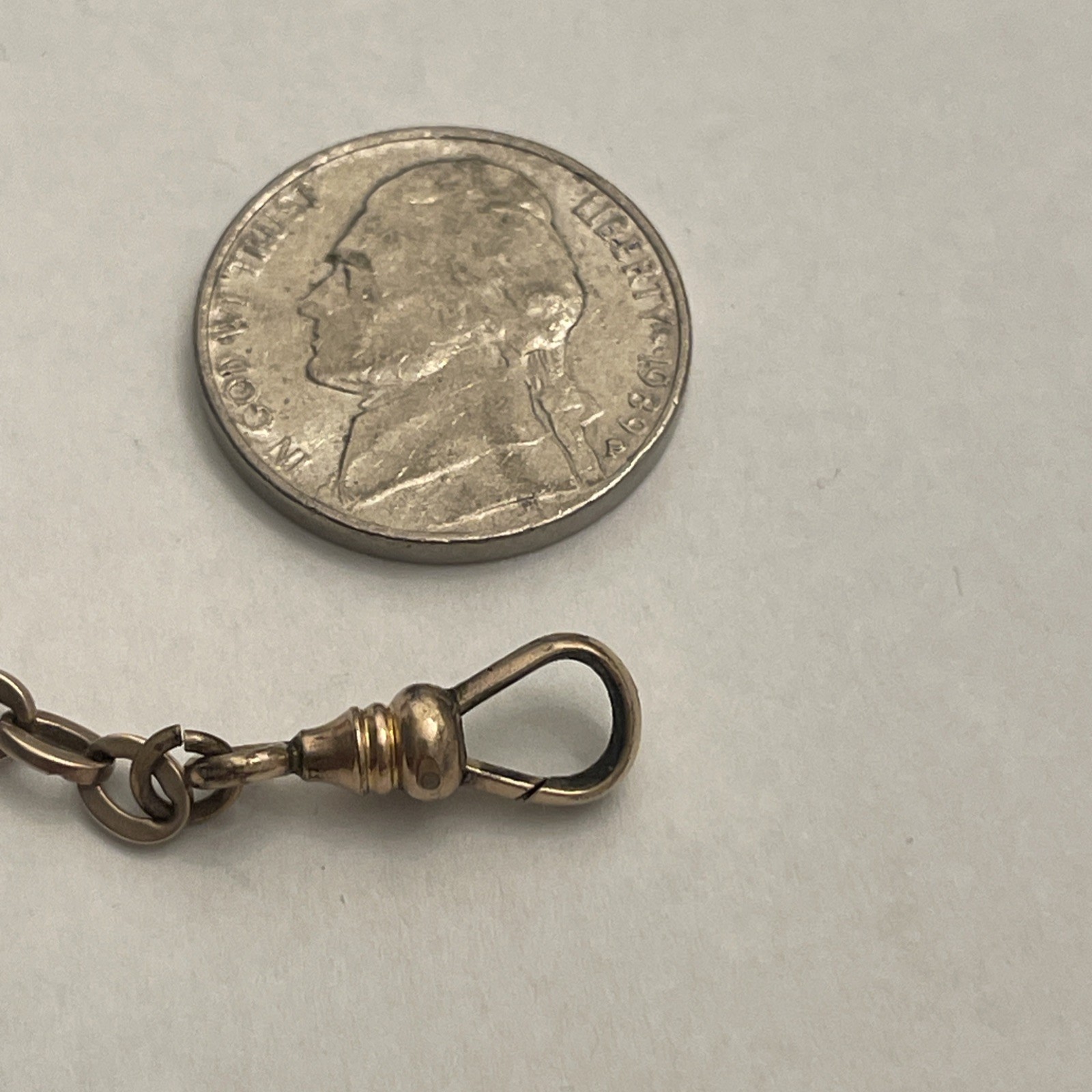 Bliss Bros. Co. Vintage Gold Filled Men’s Pocket Watch Chain 7.5” EUC Vintage