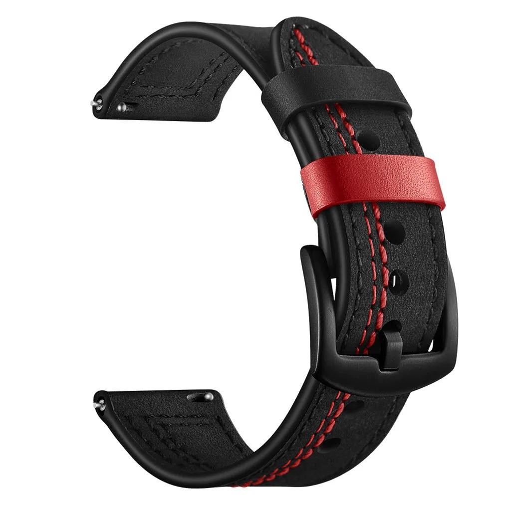 Stitching Genuine Leather Strap 20 22mm Watch Band Quick Release Wrist Bracelet