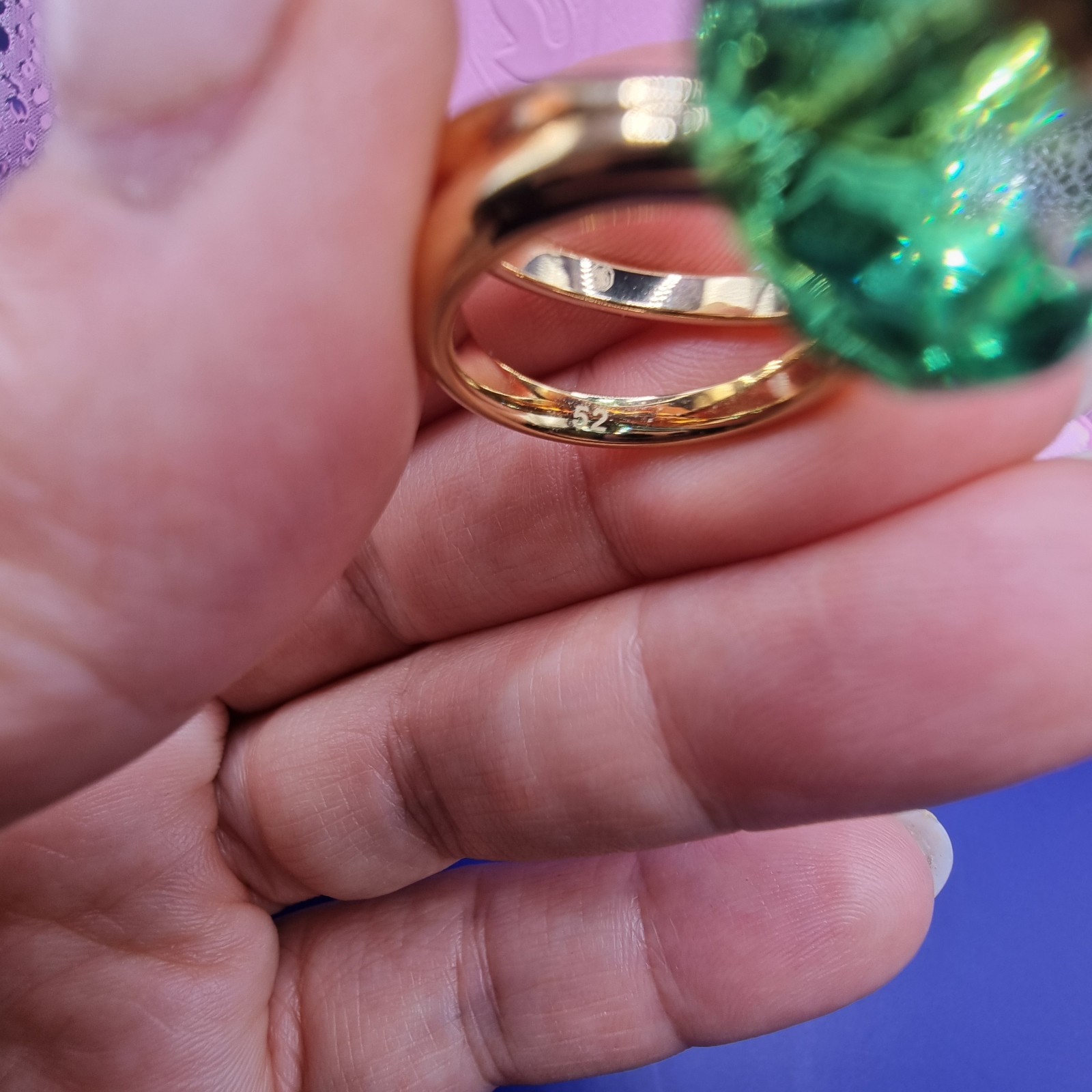 Swarovski Ring Numina Green Crystal 5620767 Size- 52