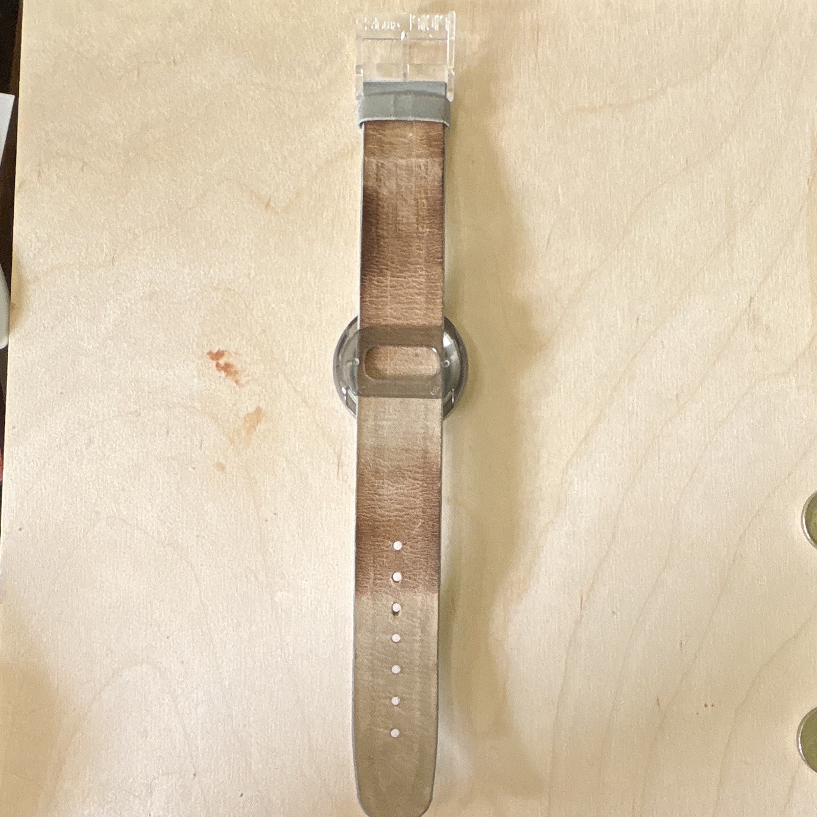 1996 Midi Pop Swatch GREY PEARL PMK116 – original box 32mm – works