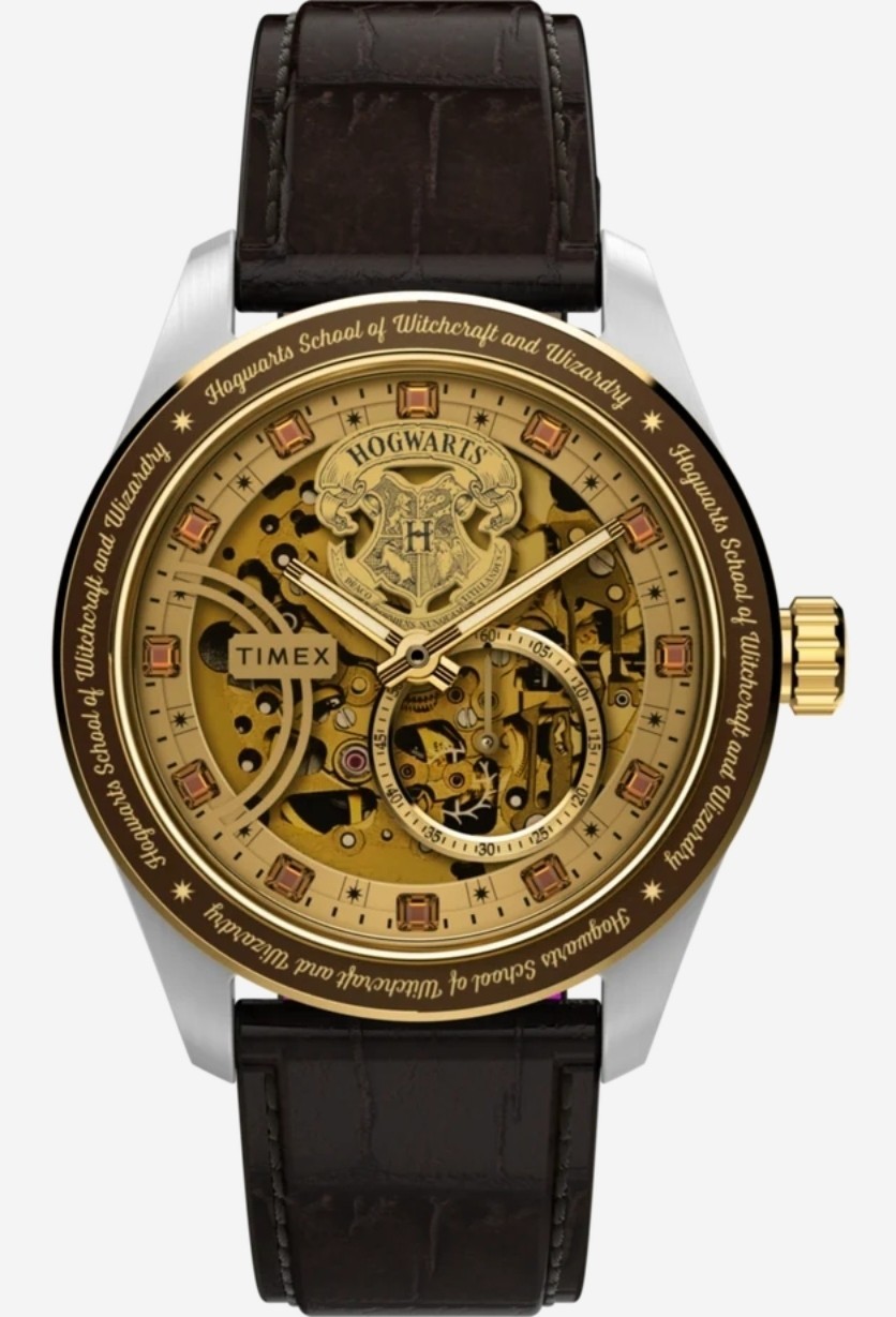 Harry Potter x Timex Waterbury Automatic Skeleton 39mm Leather Strap