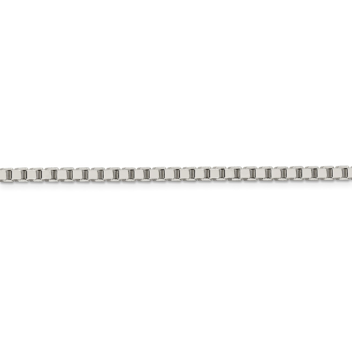 Sterling Silver Solid Polished 3.25mm Plain Box Chain w/ Lobster Clasp 16″ – 30″