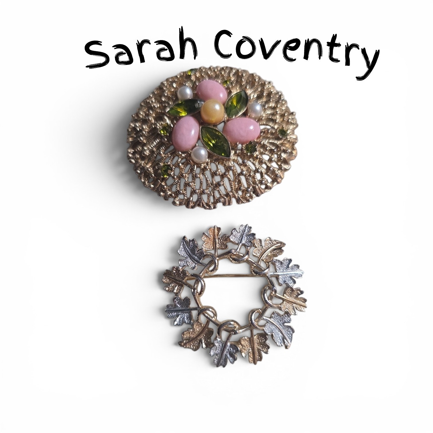 Vintage Mixed Brooch Lot Monet Emmons Sarah Coventry Avon (23)