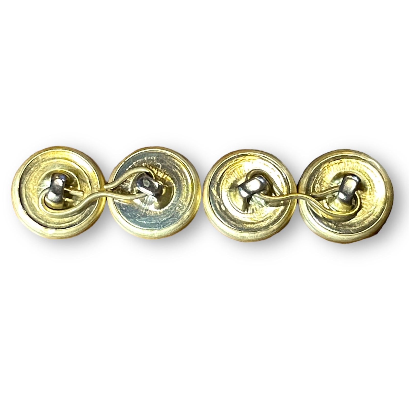 Vintage Military Cuff Links Gold Tone Eagle Crown Anchor Cufflinks French Cuff
