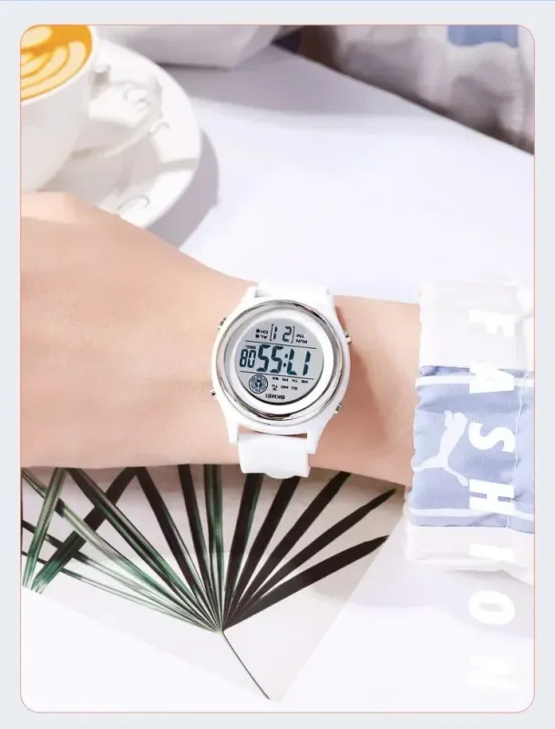 Waterproof Shockproof Sport Countdown Digital Wristwatch Women Stopwatch