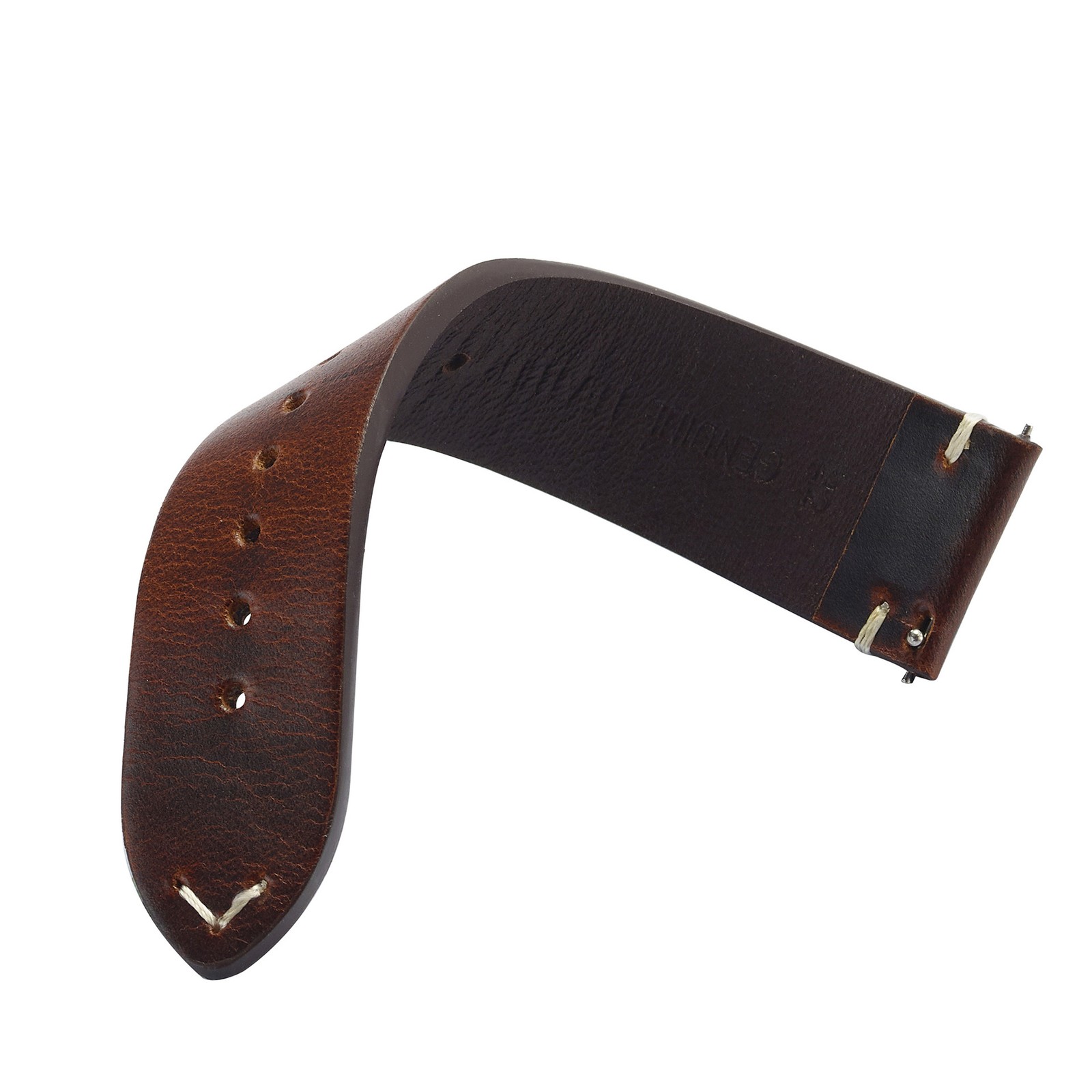 High Quality Retro Wax Cowhide Watch Strap Genuine Leather Wristband 18mm-24mm