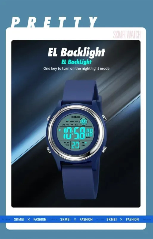 Waterproof Shockproof Sport Countdown Digital Wristwatch Women Stopwatch