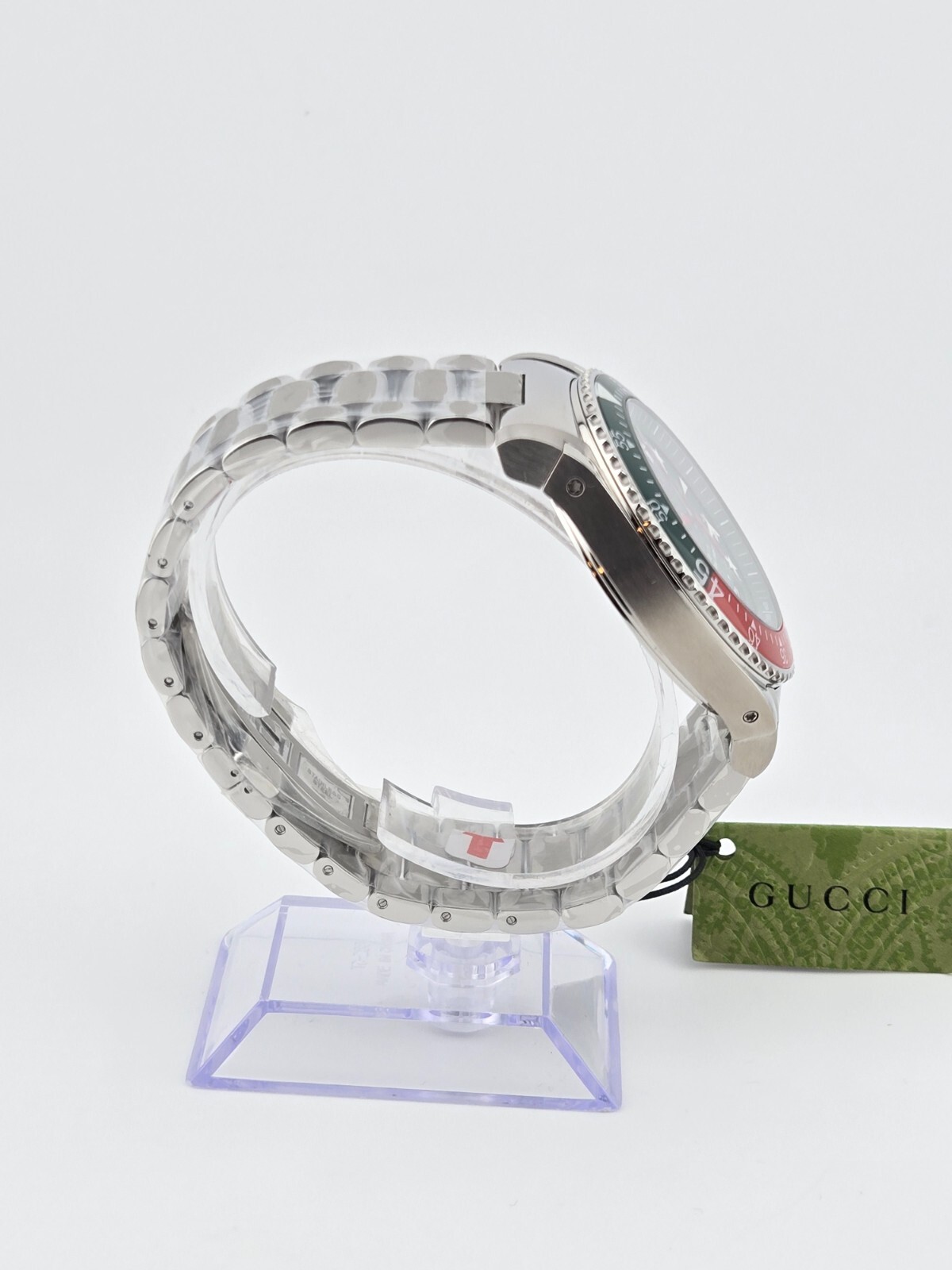 $1700 MSRP | Gucci Dive Men’s Green Dial Stainless Steel Watch – YA136222