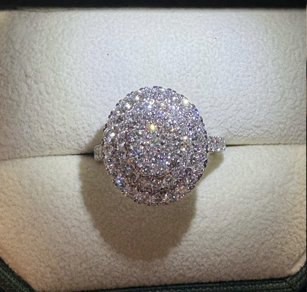 Forever Grown Diamonds Lab-Created Round Diamond Cluster Ring VS-SI F-G 925