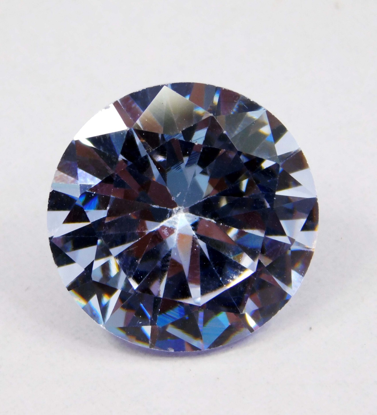 Natural 32.45 Ct Cambodian White Zircon Round Cut Loose Gemstone