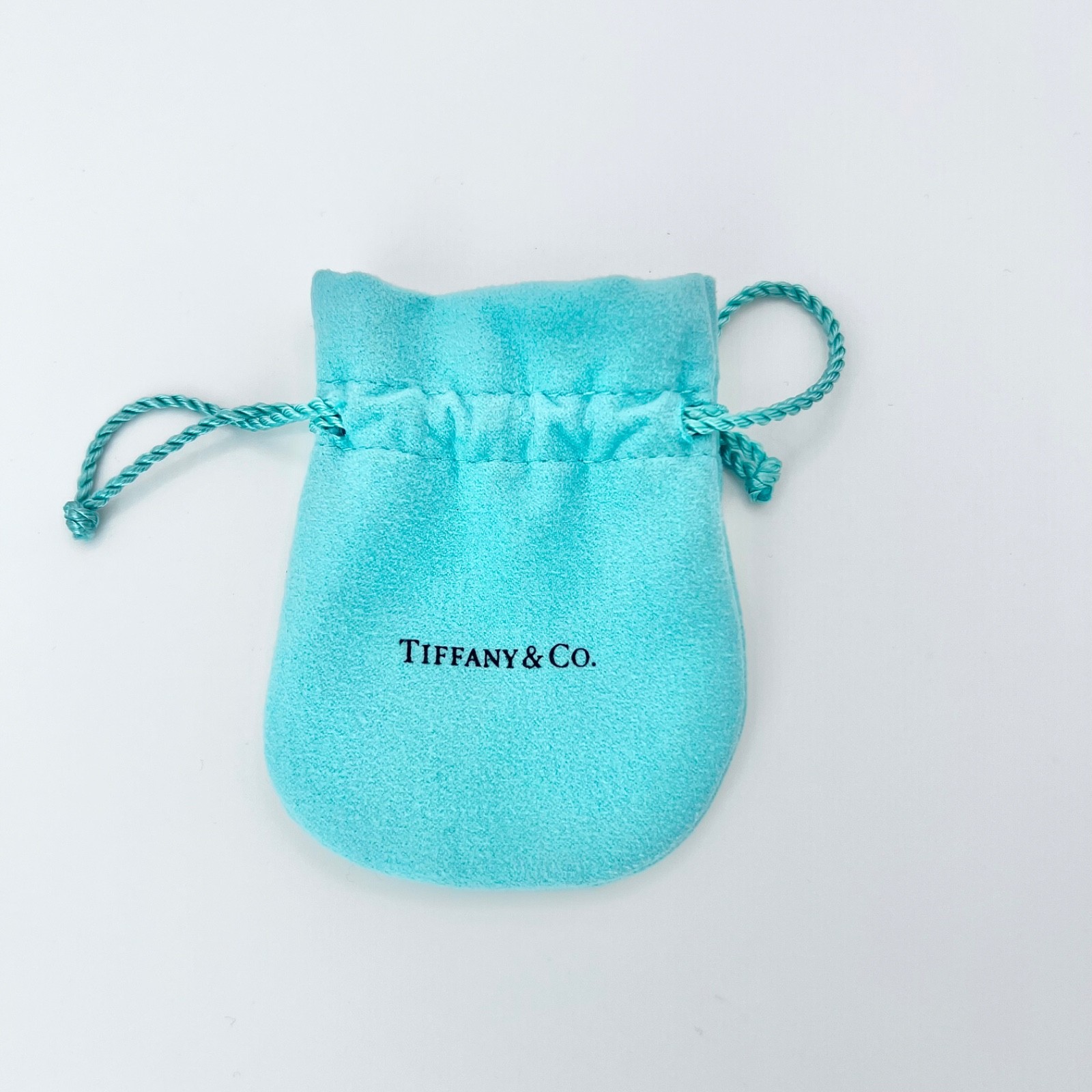 Authentic Tiffany & Co. PT950 Diamond solitare Stud Screw Earrings Near Mint