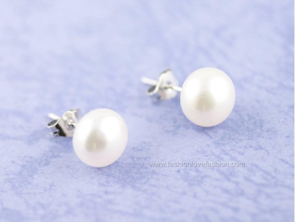 1 Pair Pierced Faux,Imitation Pearl Round Stud Earrings Multi Colors to Choose
