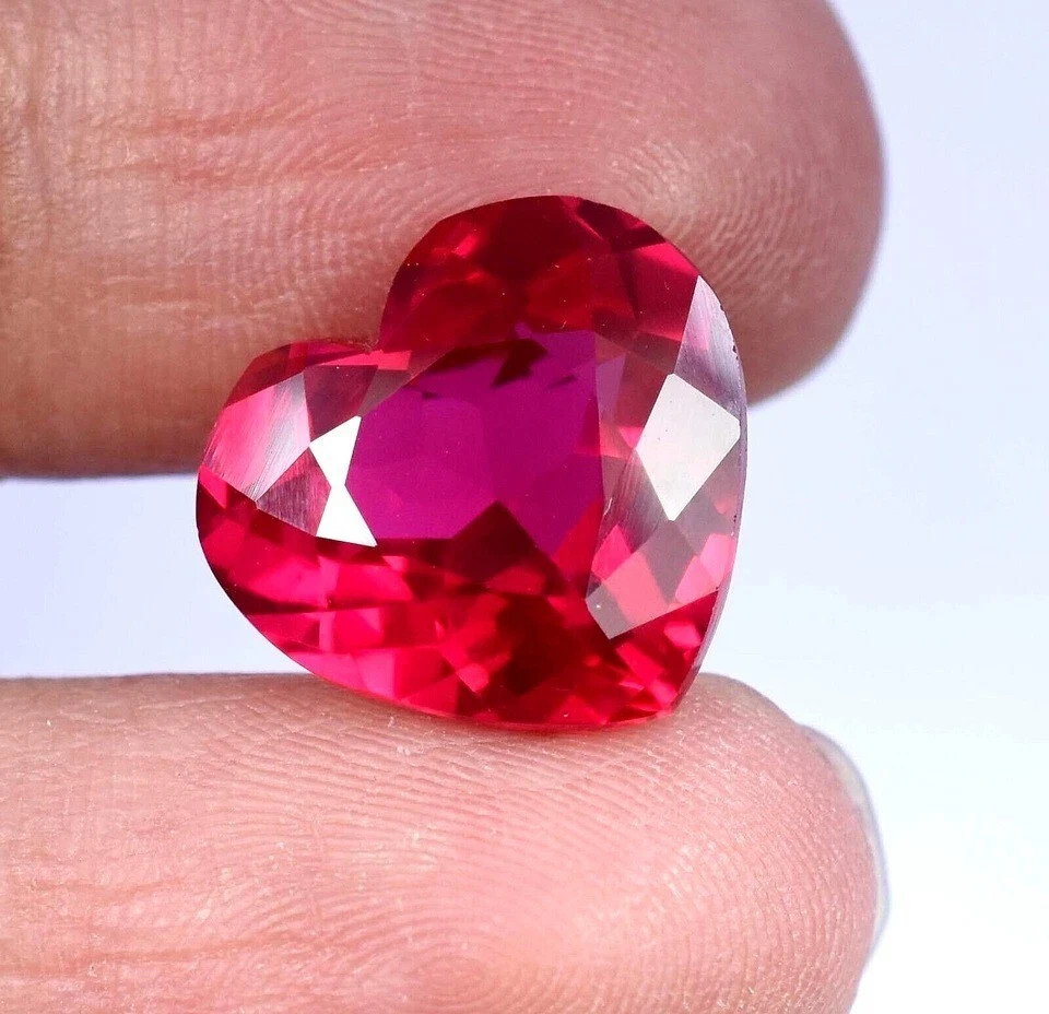 10.00 Ct+ Certified Natural BURMA Pigeon Blood Red Ruby Heart Cut Loose Gemstone
