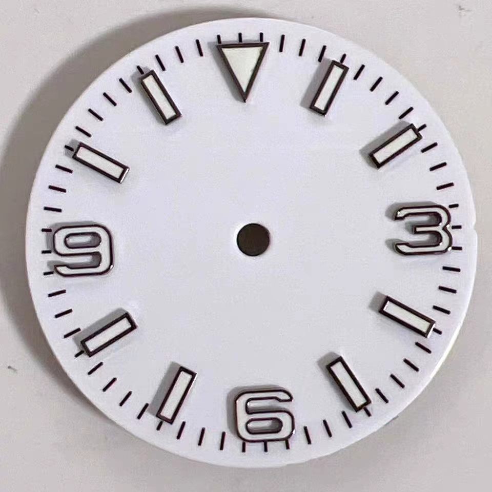 Sand white Explorer Watch Dial for NH35 7S26 SKX007 Movement 2 Positiions 28.5mm