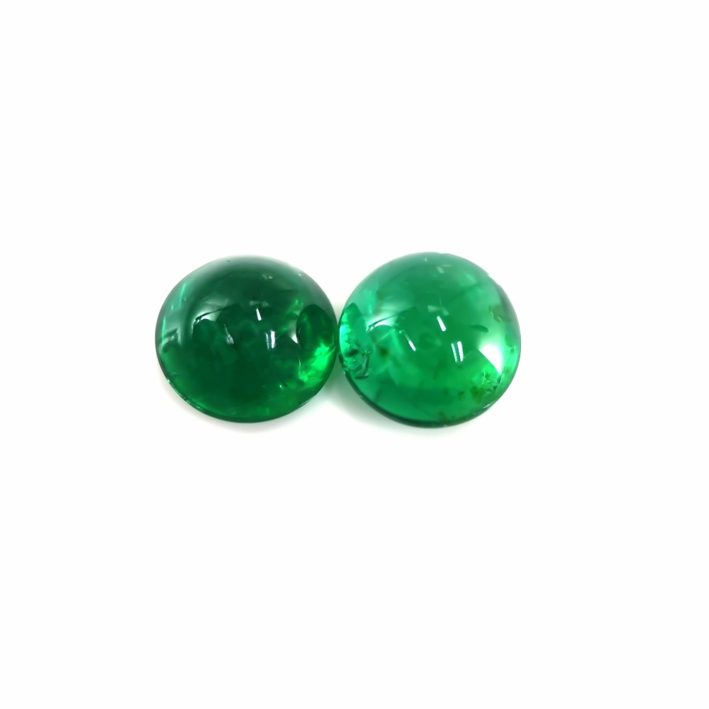 Zambia Round Green Emerald Pair 16.04CT