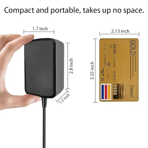 15W Power Cord Replacement Adapter, 12V 1.25A, 6.6ft, Black