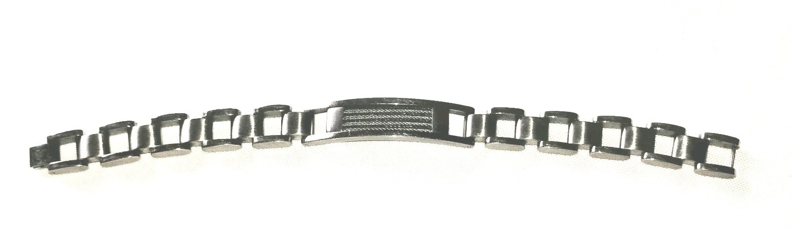Fancy Heavy EDFORCE Stainless Steel Link ID Style Bracelet | 8” 79.8g 13.25mm