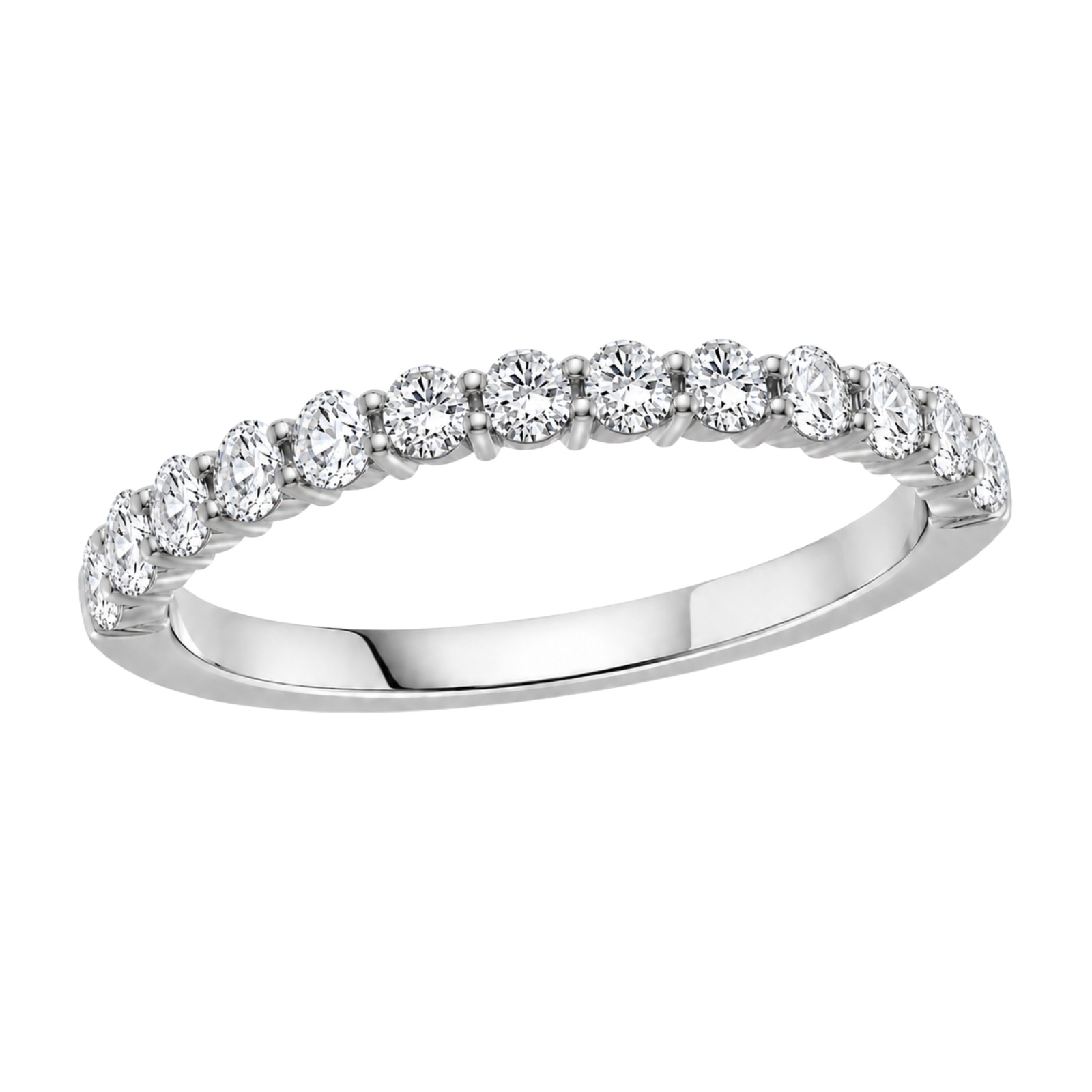 Diamonair 2.00 Round cut Lab Grown Diamond (F/VS+) 14K Gold 13 Stone Ring