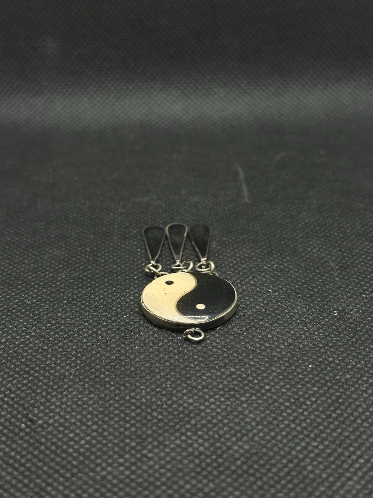 Vintage Enamel Yin/Yang Symbol -Duality, Polarity, Balance & Harmony Pendant