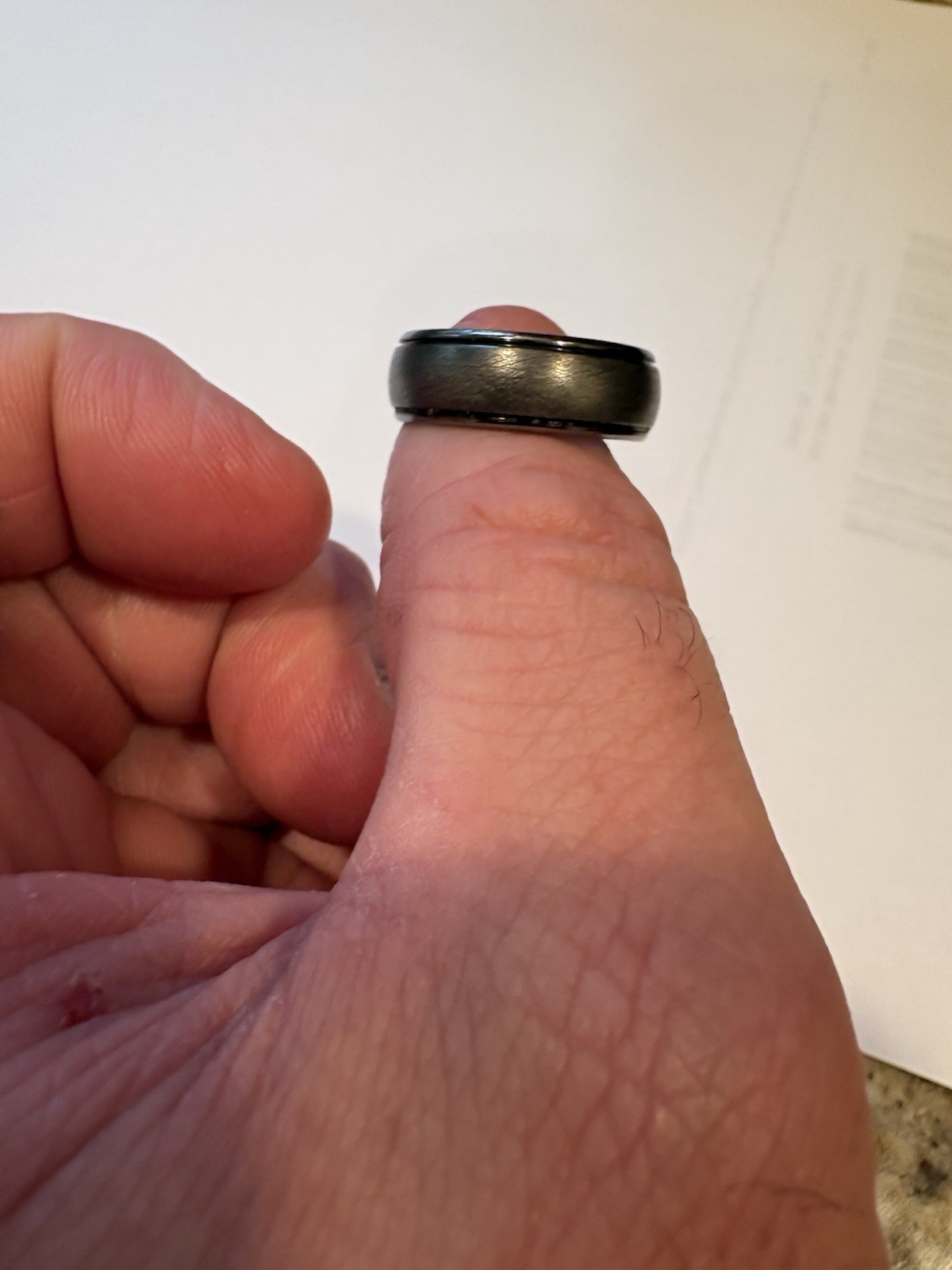Triton Men’s Tungsten Carbide Wedding Band, Size 10, TC 850