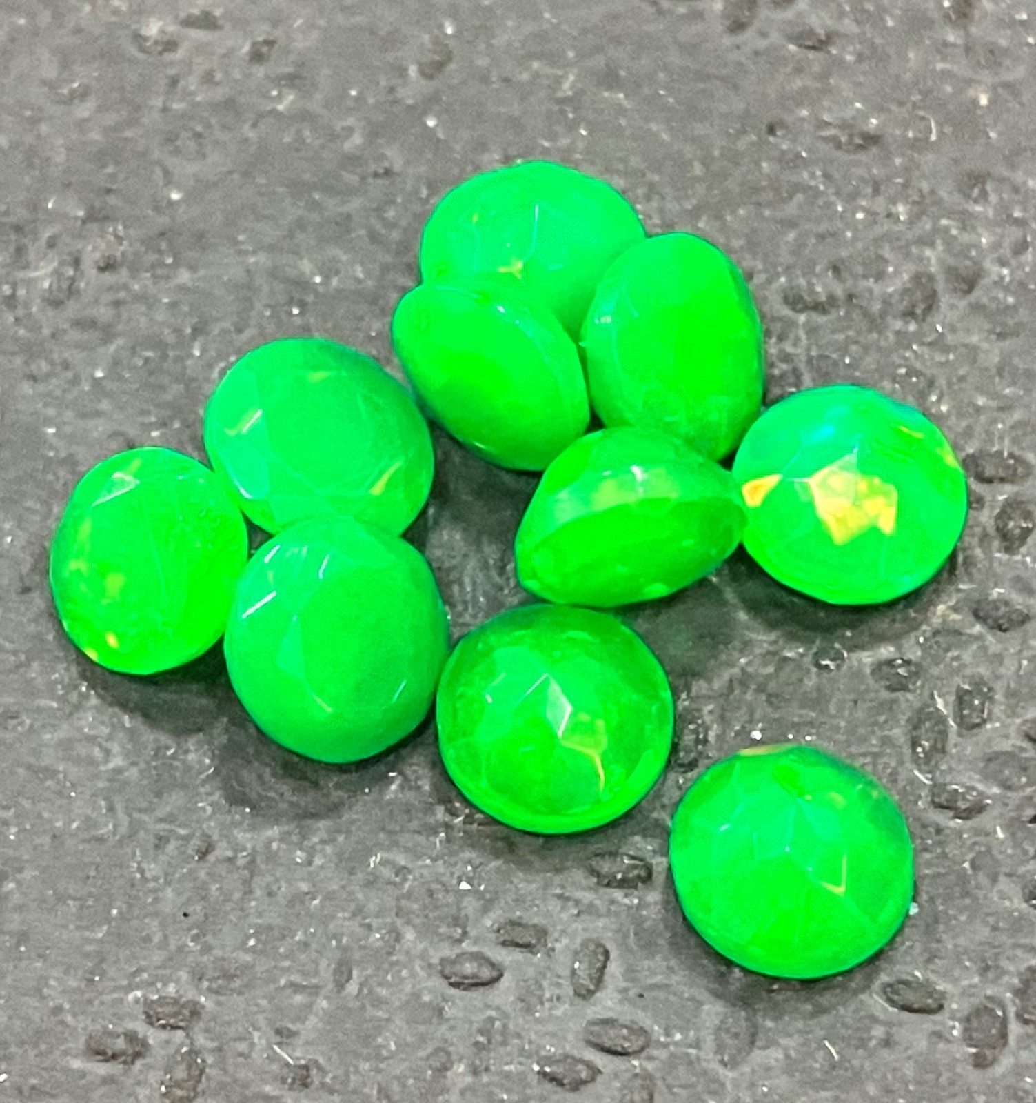 AAA Natural Ethiopian Green Fire Opal Round Cut Loose Gemstone For All Jewelry