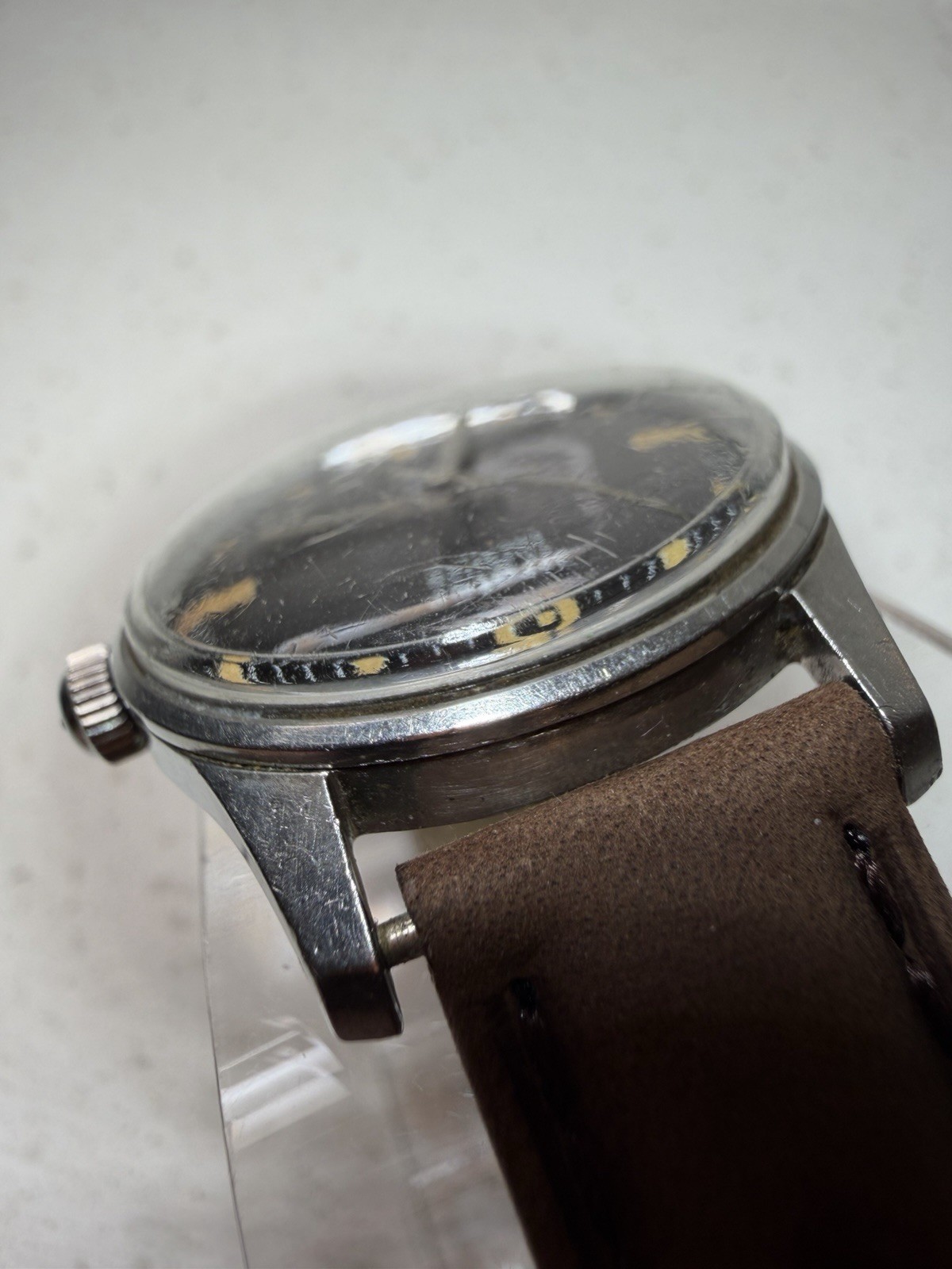 Vintage Wyler Incaflex Military Black Dial 1974-1122