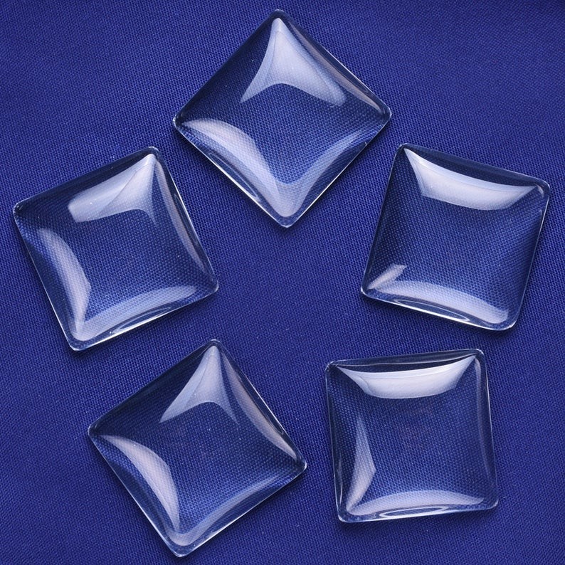 Crystal Quartz Square Cabochon 6mm To 25mm Natural Loose Gemstone