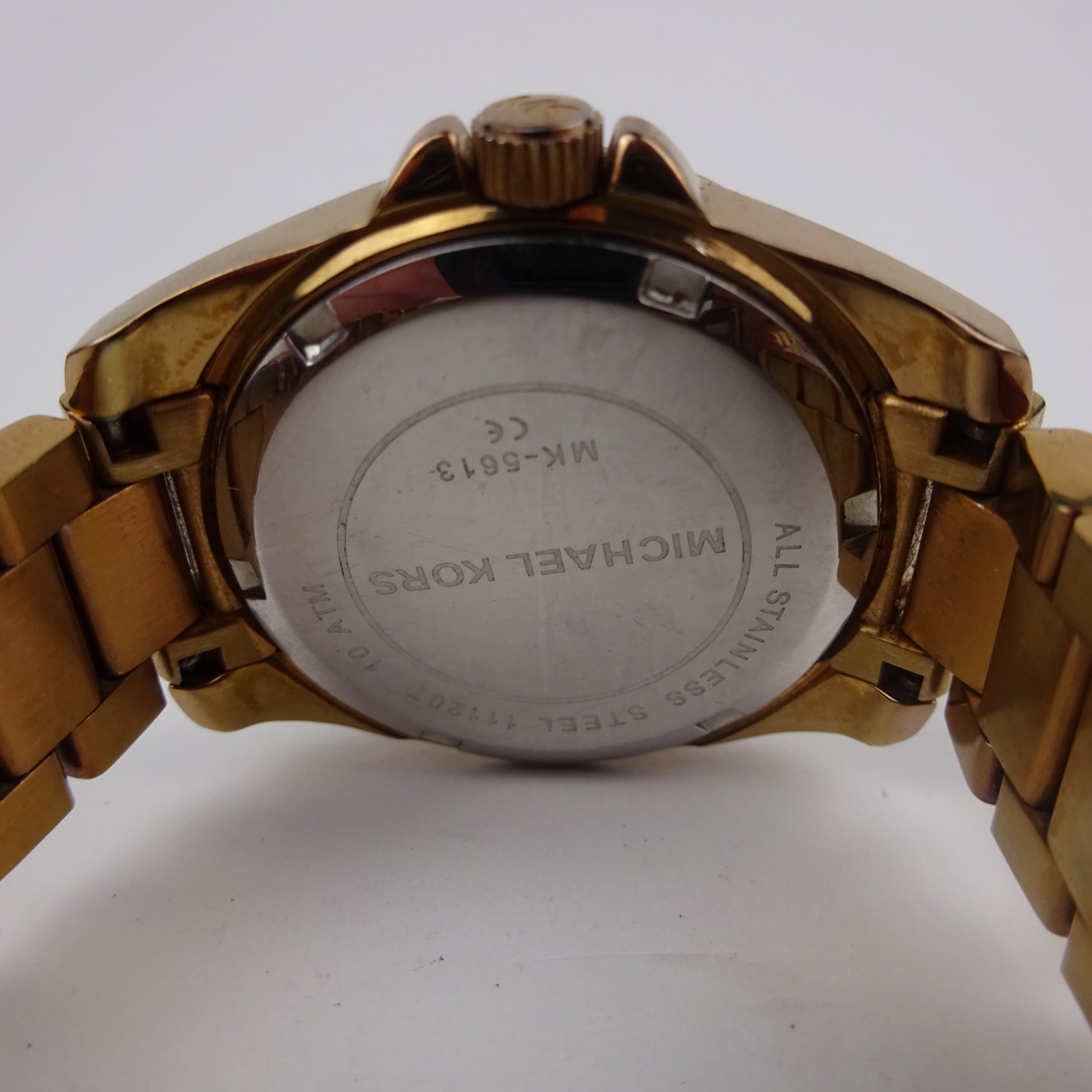 Michael Kors MK5613 Rose Gold Tone Day Date Gem Set VERY SMALL SIZE 15.5cm