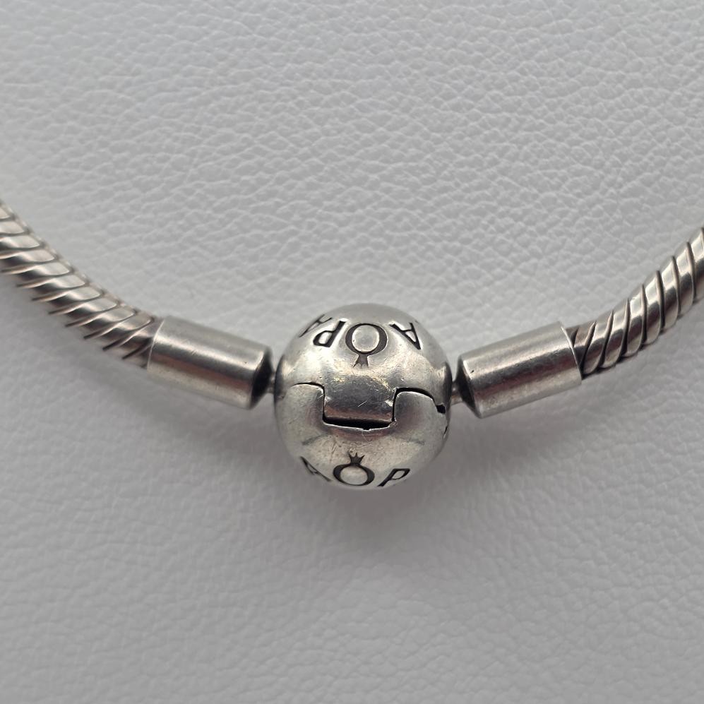 20″ Pandora Moments 925 ALE Silver Snake Chain Charm Necklace 590742HV-50