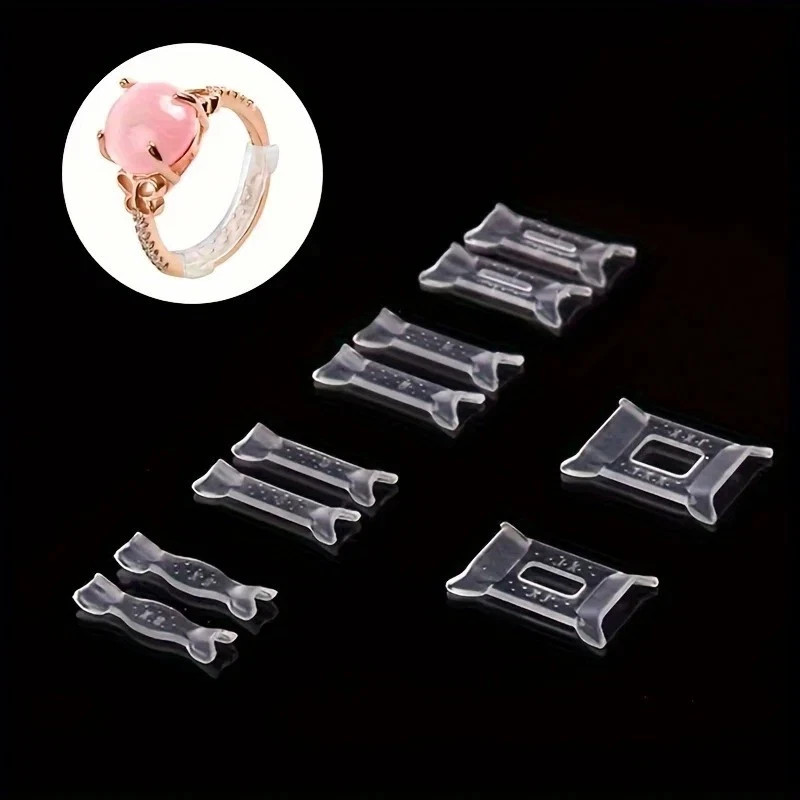 12PCS Ring Size Adjuster Set Invisible Ring Tightener for Loose Rings