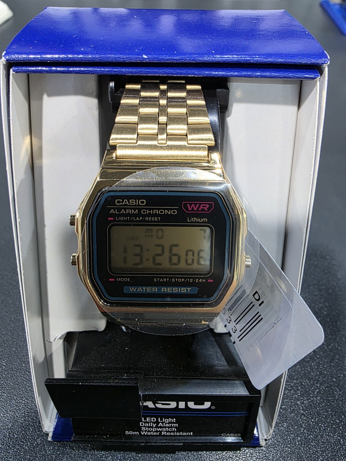 Casio Retro Gold tone with Black Dial Vintage A159WGEA-1DF Gold One Size