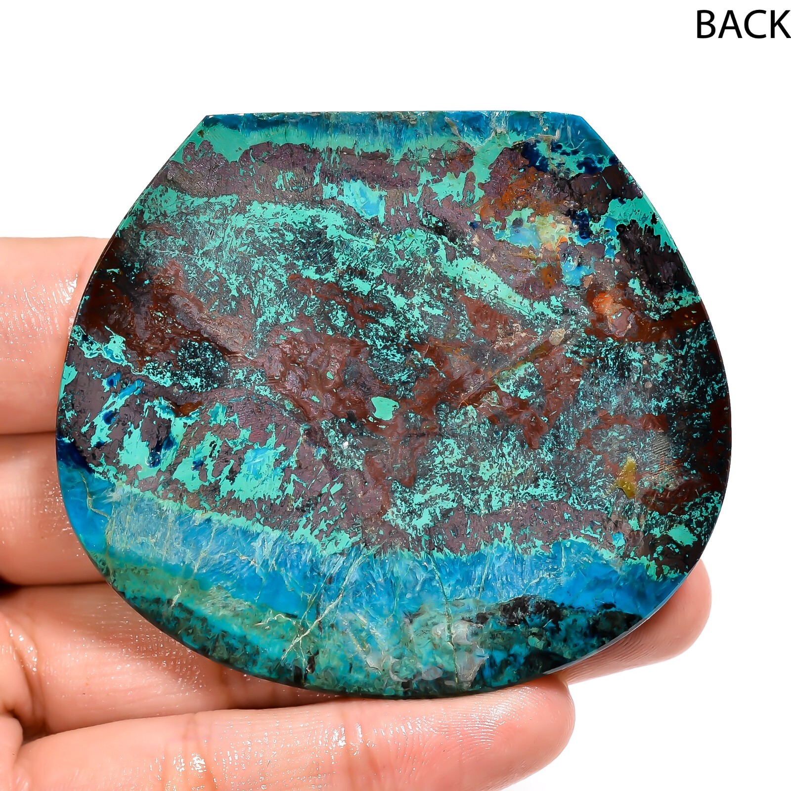 313.25Ct 100%Natural Azurite Chrysocolla Fancy Cabochon Loose Gemstone 59x66x5mm