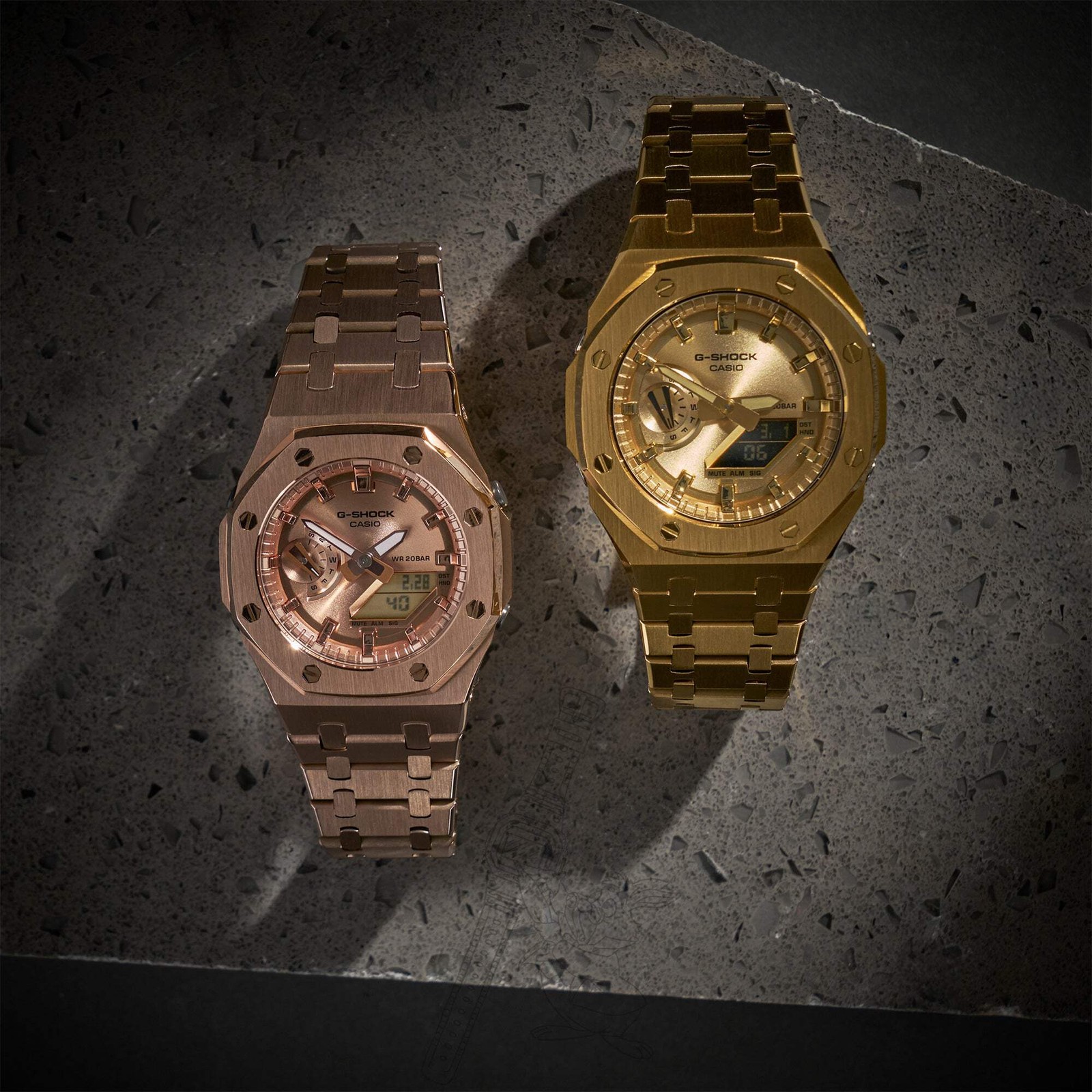 Casio GMA-S2100 G-Shock Watch – Rose Gold w/ Bracelet Mod – Mid-Size