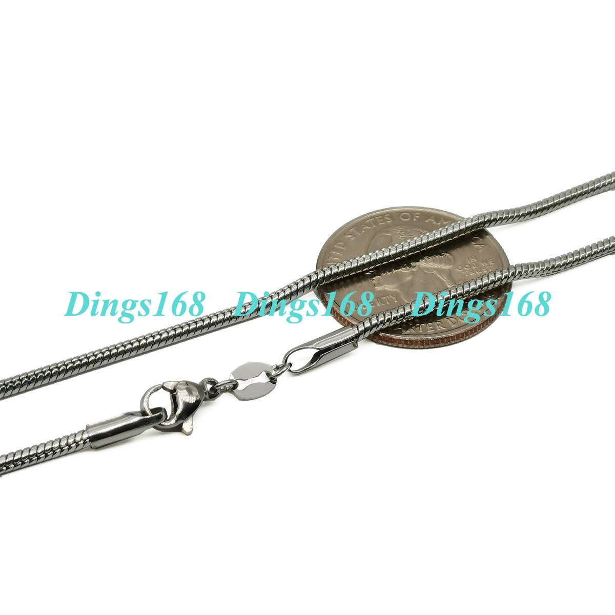 Real 925 Sterling Silver Tarnish-Resist 38 inch 1.2mm Round Snake Chain Necklace