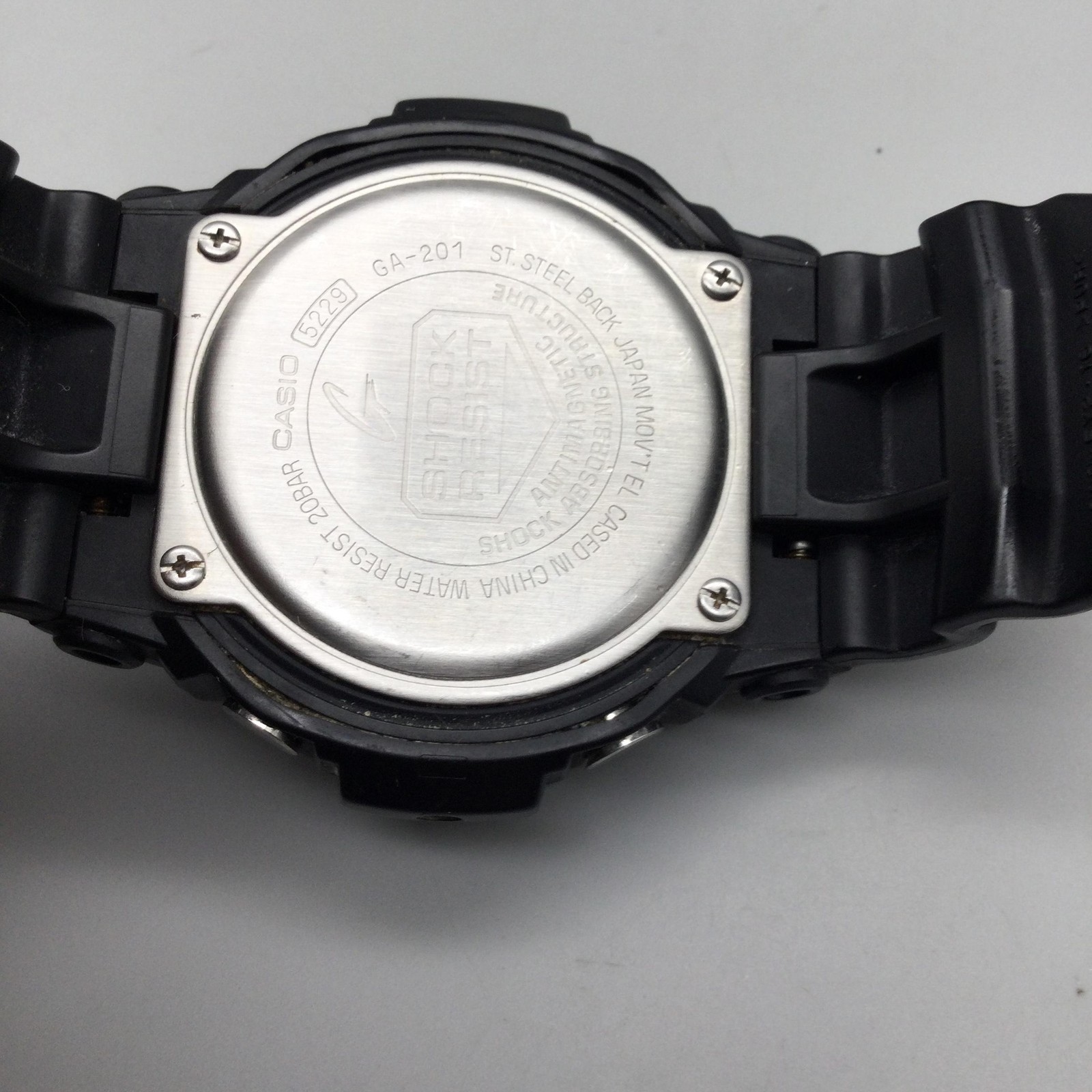 Casio G-Shock 5229 GA-201 Mens Watch 52mm Digital Black Dial Resin New Battery