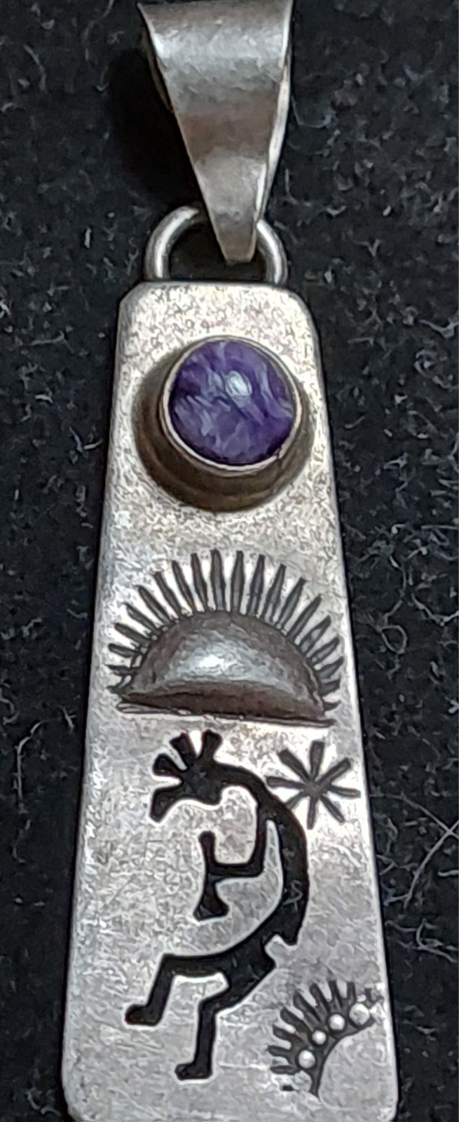 JJJ Sterling Silver Native American Cut Out Kokopelli Pendant Charilite Nice!