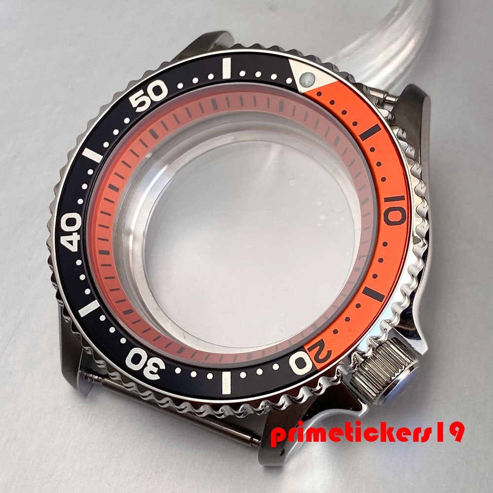 41mm Diving Watch Case+Band Clear Back 3.8 Crown 20ATM Fit NH34 NH35 NH36 NH38