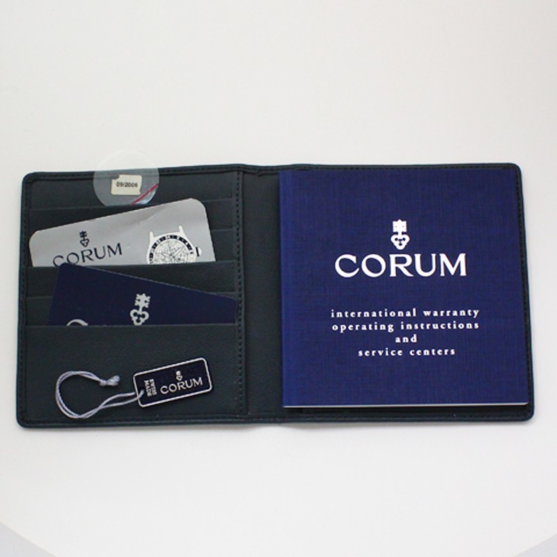 Corum Bubble GMT 383.250.20 45mm Black World Map Dial Wristwatch + Box & Cards