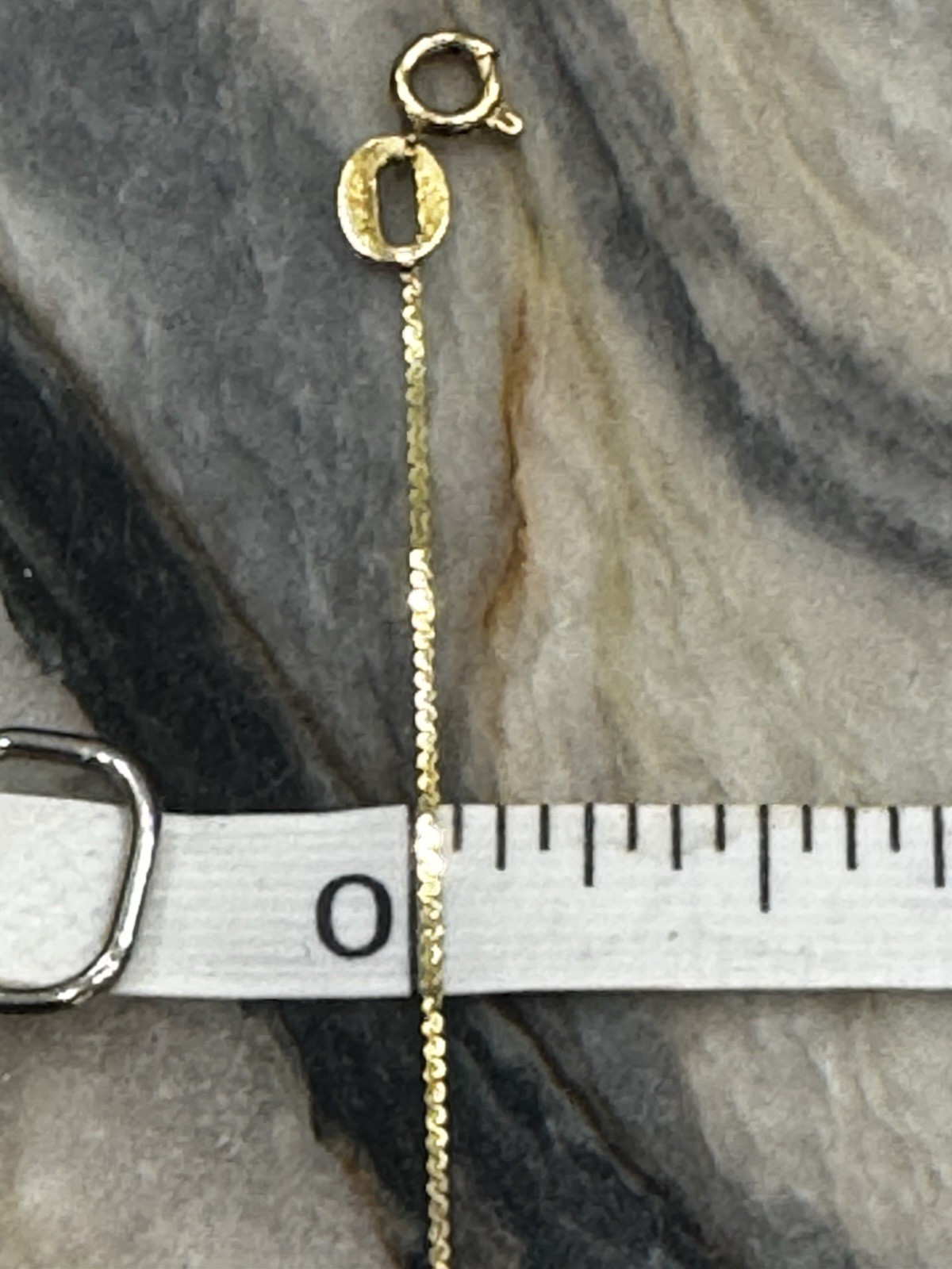 Vintage Solid 14K Yellow Gold Serpentine Chain Bracelet 7″ 0.5g Italy