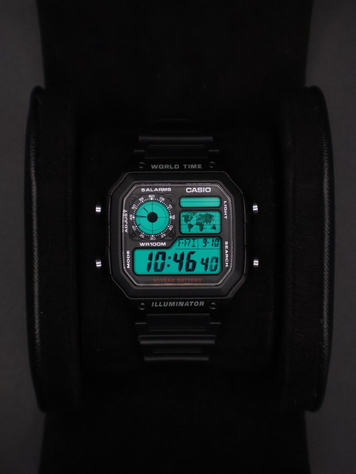 “Radar” | Casio World Time Illuminator | Royale | AE-1200WH | 🟢 | Custom | MOD