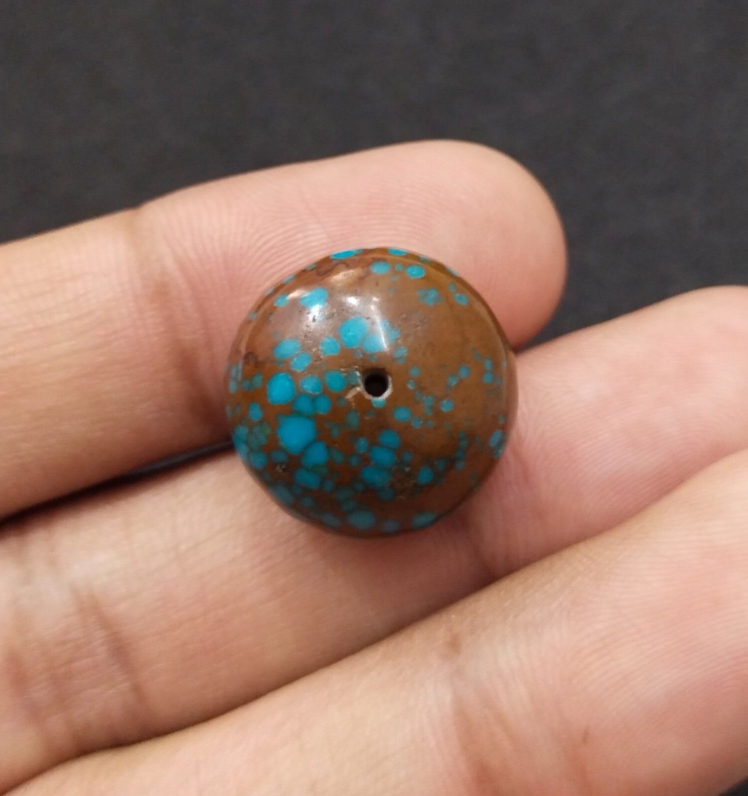 Tibetan Turquoise Round Tyre Beads, 18x13mm Loose Gemstone For Jewelry Making