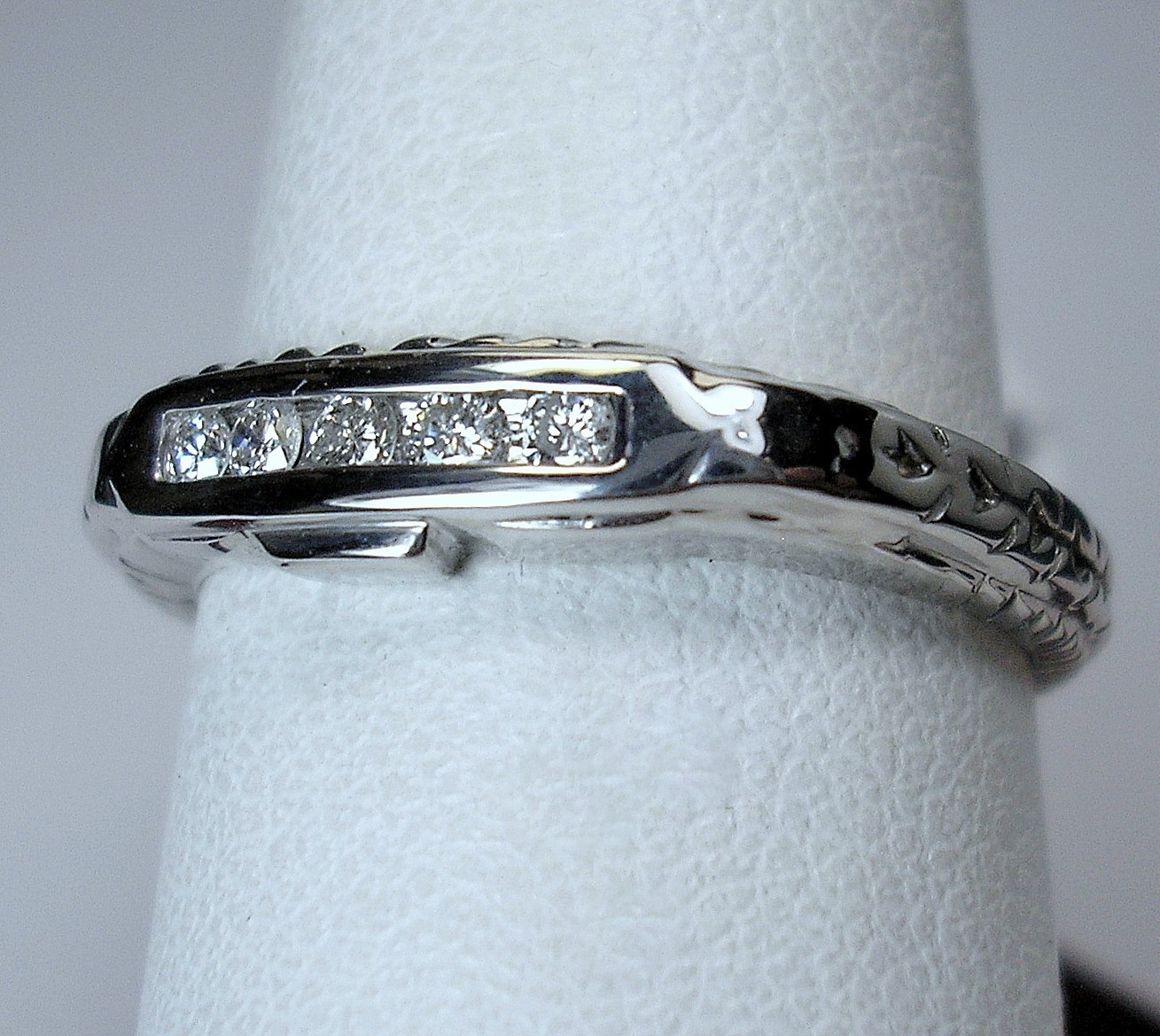 0.57 ct Princess Ct 1.01 ctw Natural Diamonds 14K White Wed Set Was $4,595 Video