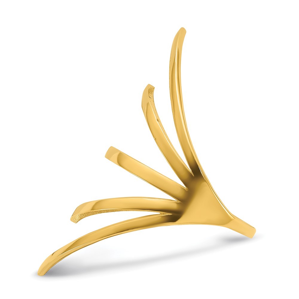 14k Yellow Gold Polished Fancy 5 Bar Ring Size 7 Gift for Women