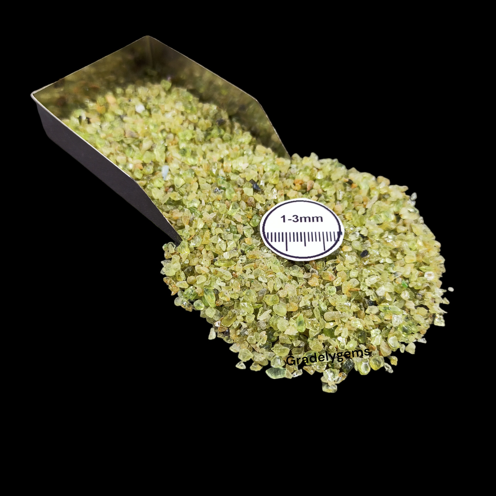 Peridot Gemstone Crushed Powder – Vibrant Green for Resin Art, DIY Crafts, Jewel