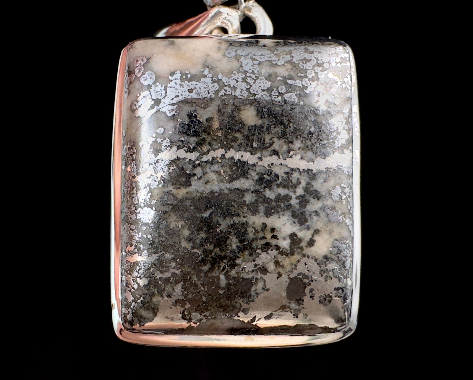 NATIVE SILVER ORE Pendant – Rectangle – Fine Jewelry, Crystals Stones, 52838