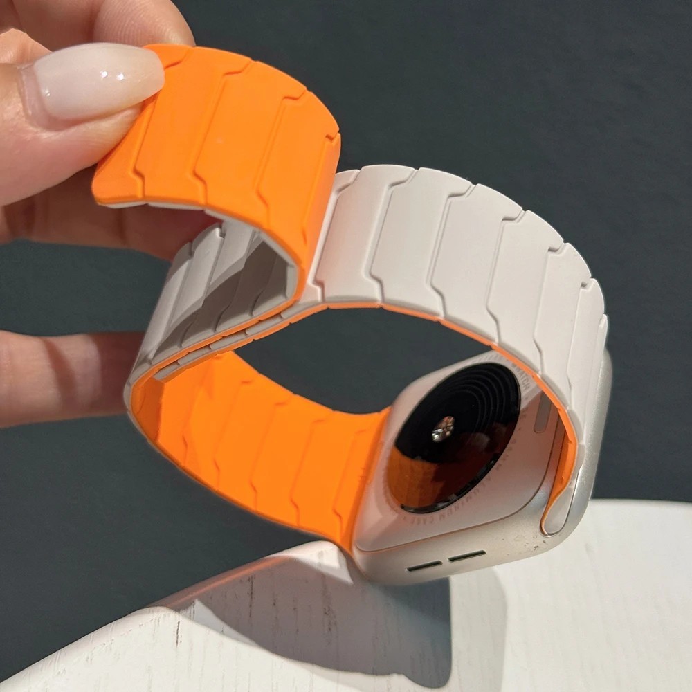 Magnetic Strap For iWatch Ultra 2 Series 10 9 8 7 SE 6 5 Silicone iWatch Band
